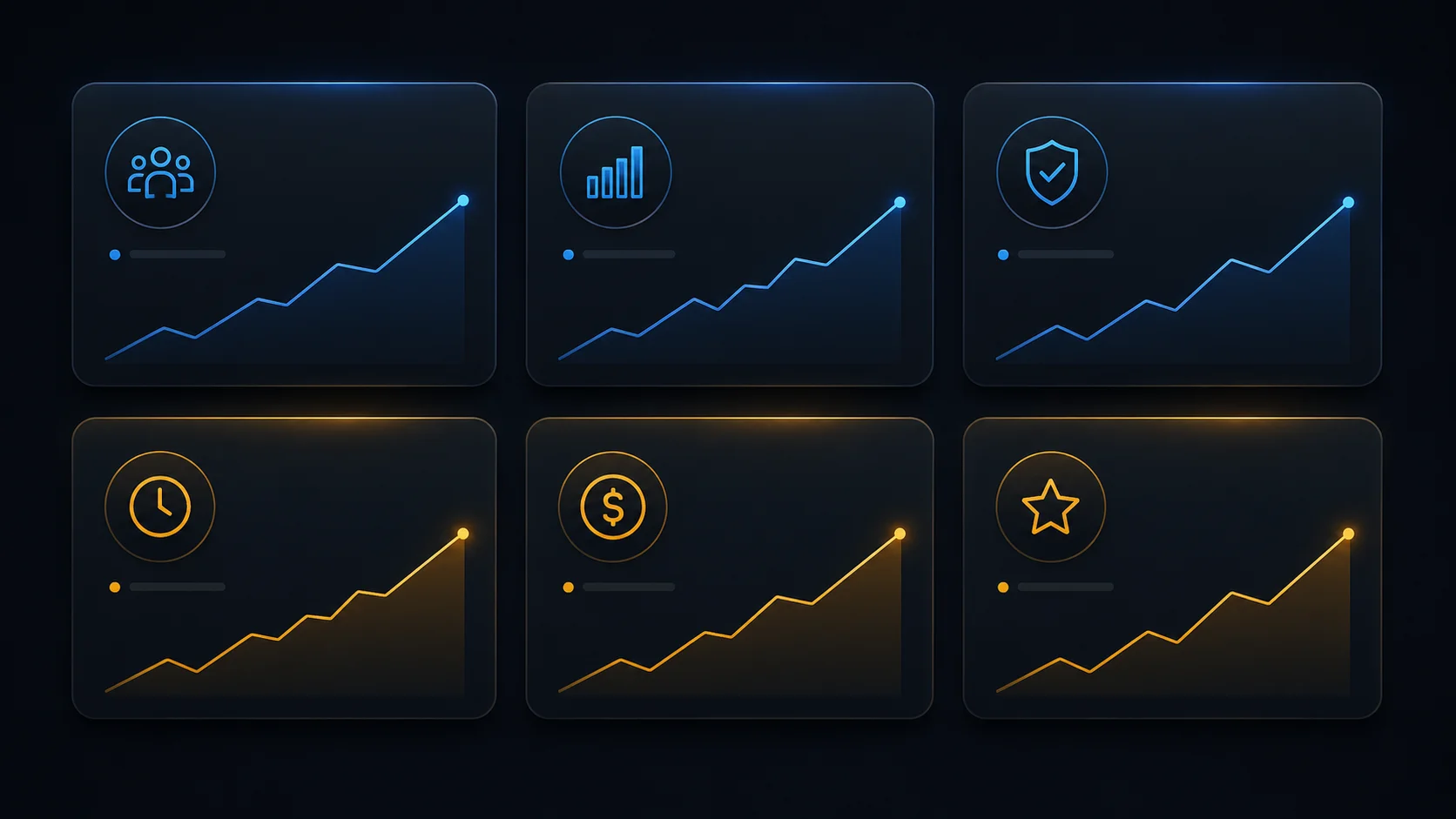 Six-panel scorecard infographic for measuring AI control plane operational ROI.
