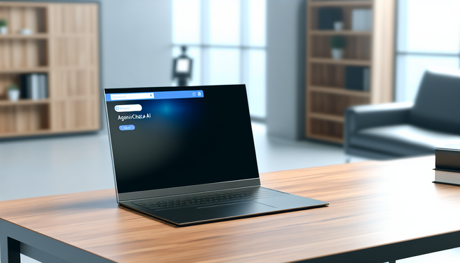 Revolutionizing Enterprise Communication with AgenixChat Private AI 10 alt_text: AgenixChat Private AI interface on a sleek laptop in a modern, well-lit office setting